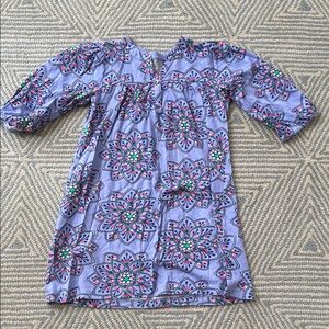Tea Collection Purple Casual Sundress with Bishop Sleeves